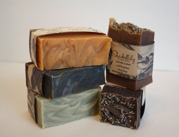 Five artisan soaps made with real natural ingredients.